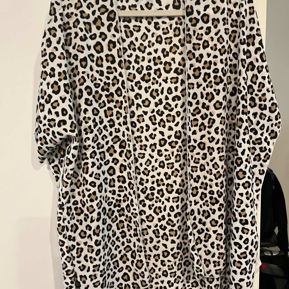 Honeyme leopard print oversized cardigan